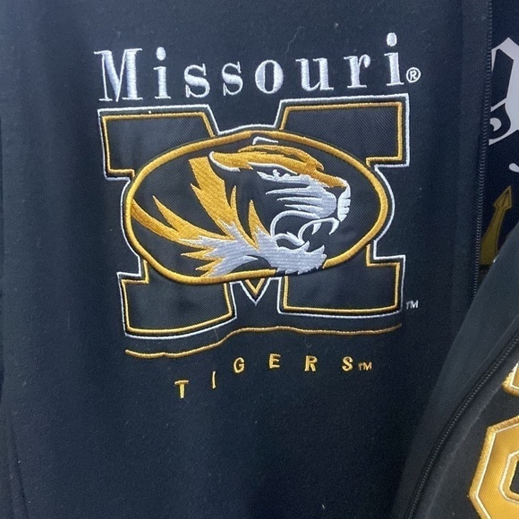 Missouri Mizzou Tigers Rare 2XL Reversible Mens Jacket Zipper Broke - Picture 2 of 16